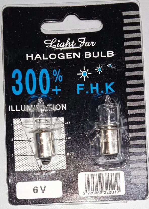 ŞAPKALI GEÇMELİ E10 DUY 6 V 0,85 A HALOJEN AMPUL İKİ ADET