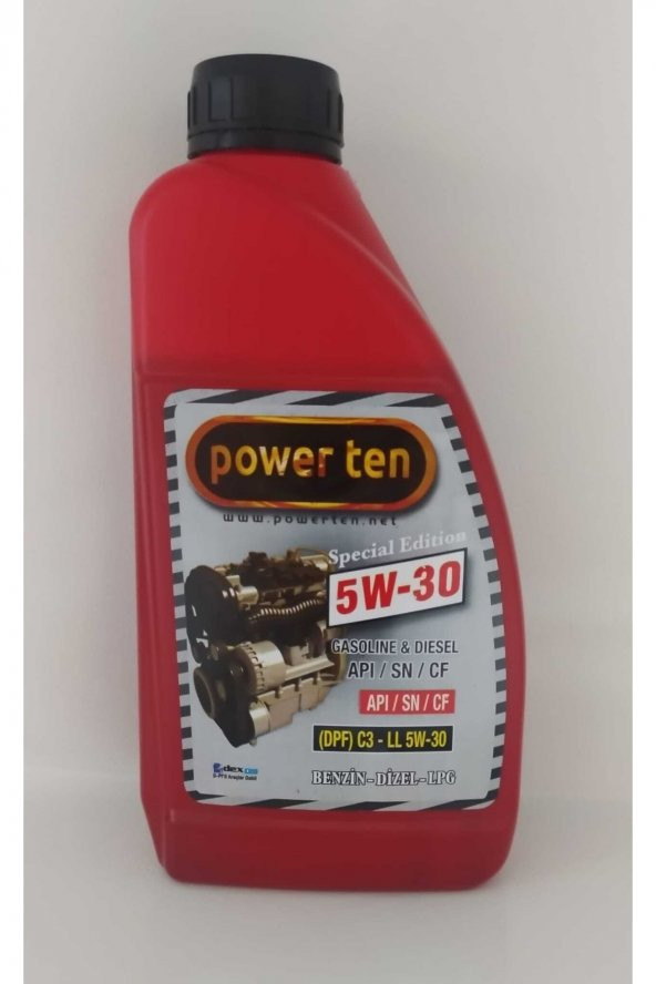 Powerten 5w30 DPF Motor Yağı 900 ml  3 Adet
