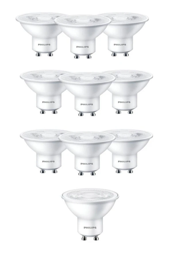 Philips 4,7W (50W) Led Spot Ampul Günışığı 4000K - GU10 Duy (10 Adet)