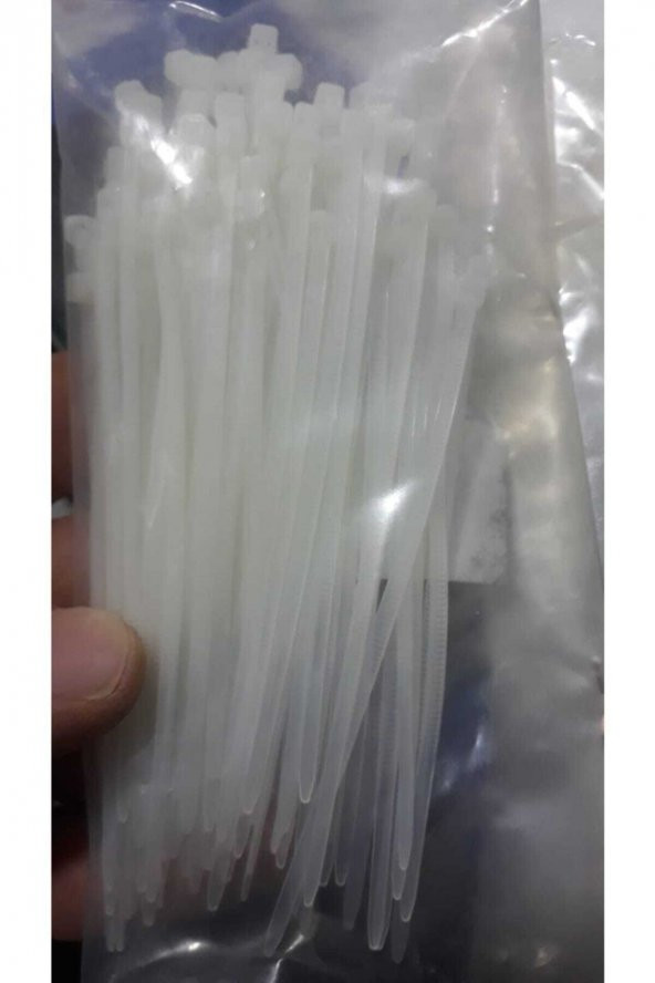 Plastik Kelepçe 2,5 Inç 10 Cm Çırt Kablo Bağı 100 Lü Paket