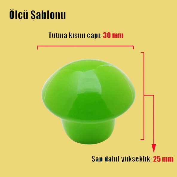 Mobilya Kulp Çekmece Dolap Kapak Kulpu Kulbu Yeşil Metal Kulp - 2