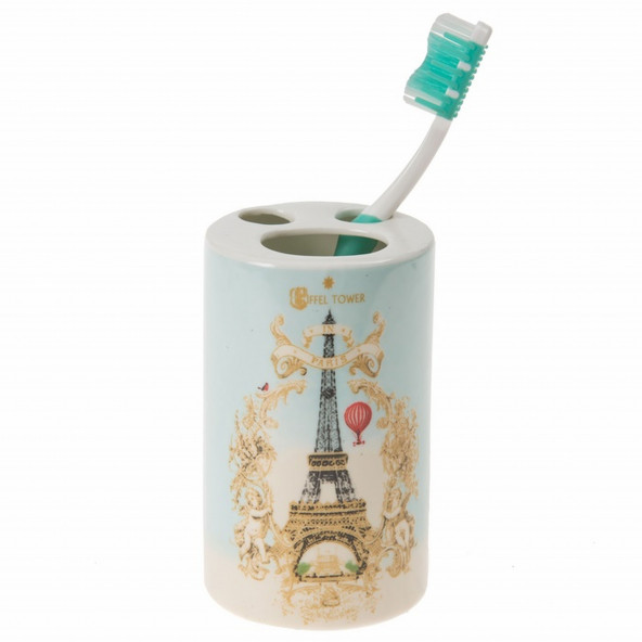 LY-J101B SERAMİK DİŞ FIRÇALIK ROMANTİK YEŞİL MODEL 7X7X11CM ürün görseli