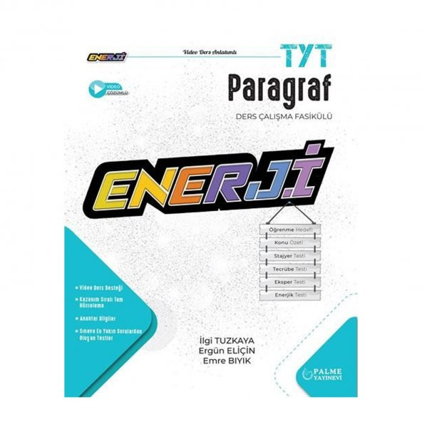 Palme YKS TYT Paragraf Enerji Ders Çalışma Fasikülü - Resim 3