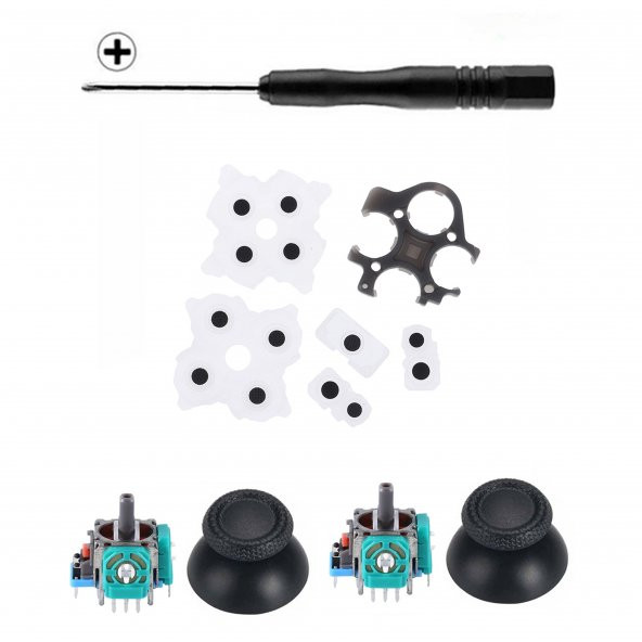 PS5 Analog Motor Topuz İç Lastik Versiyon 2 Tamir Seti PS5 Tornavida Playstation 5 Kol Tamiri