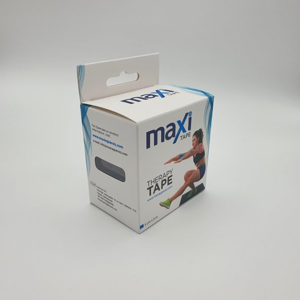 Maxi Sporcu Bandı Kinesio Tape Siyah Renk