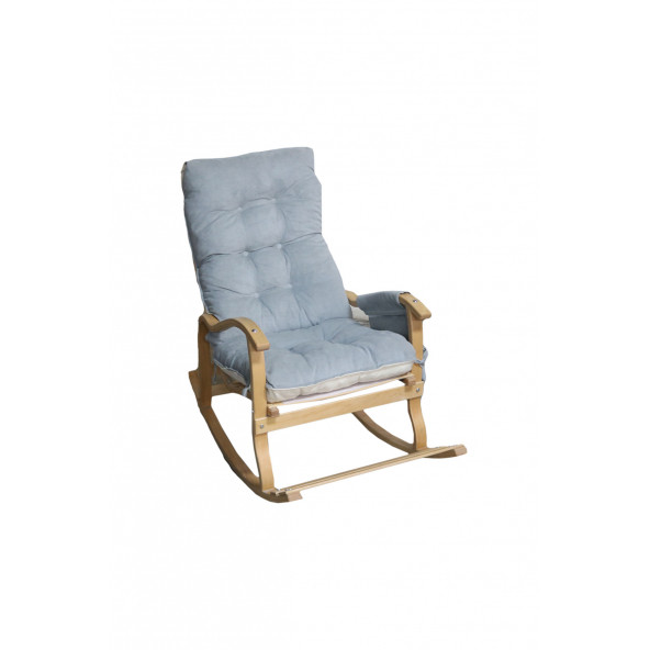 Mobildeco Erciyes Gri/Krem Çift Renkli Cepli Sallanan Sandalye Dinlenmeemzirmetvokumakoltuğu Berjer MD-TV - 5