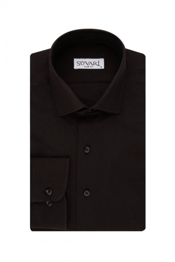 SÜVARİ 3 LÜ SİM FİT DÜZ GÖMLEK SETİ SİYAH BEYAZ MAVİ - Resim 2