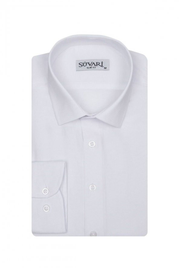 SÜVARİ 3 LÜ SİM FİT DÜZ GÖMLEK SETİ SİYAH BEYAZ MAVİ - Resim 3