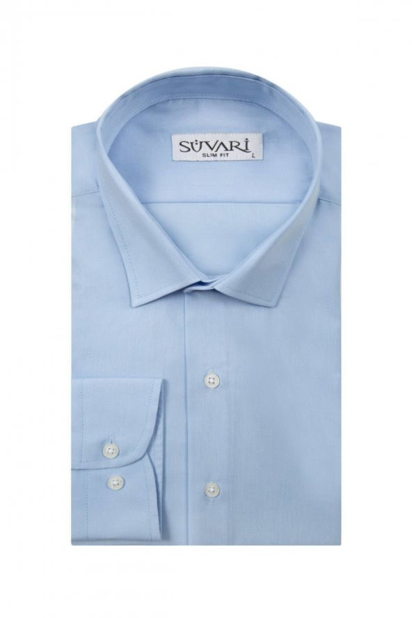 SÜVARİ 3 LÜ SİM FİT DÜZ GÖMLEK SETİ SİYAH BEYAZ MAVİ - Resim 4