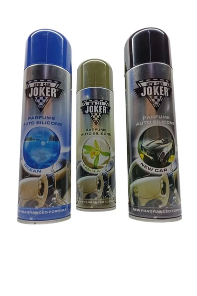 200ml Joker Sprey Araba Içi Parlatıcı Parfüm 3 Adet Ocean - Vanılla - New Car