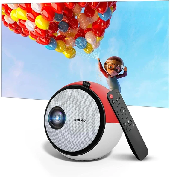 NexiGo Mini Taşınabilir Projektör Çizgi Film için Çocuklara Hediye