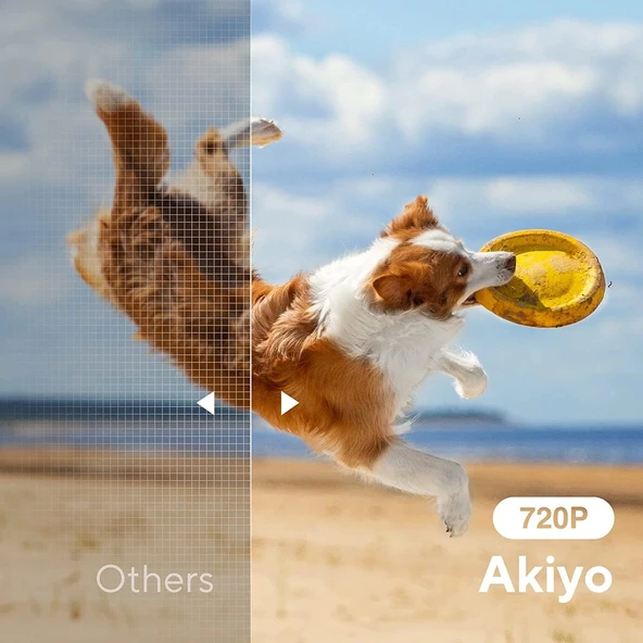 AKIYO Mini WiFi Yükseltilmiş Bluetooth Taşınabilir Projektör - 2