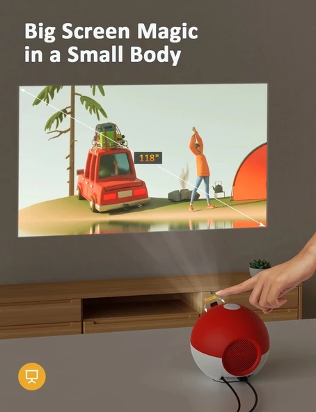 NexiGo Mini Taşınabilir Projektör Çizgi Film için Çocuklara Hediye - 2