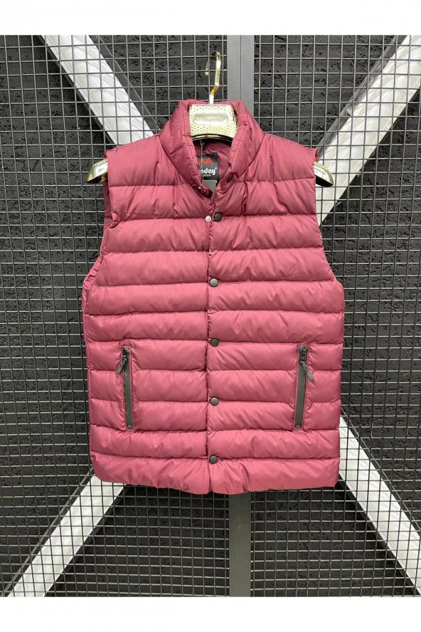 MODAY SOFT CASUAL LACİVERT SPOR DOLUM ŞİŞME YELEK YATAY DİKİŞ PATLI - 2