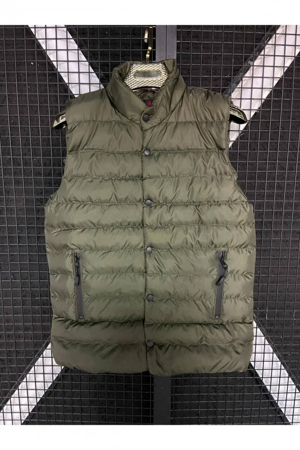 MODAY SOFT CASUAL LACİVERT SPOR DOLUM ŞİŞME YELEK YATAY DİKİŞ PATLI - 4