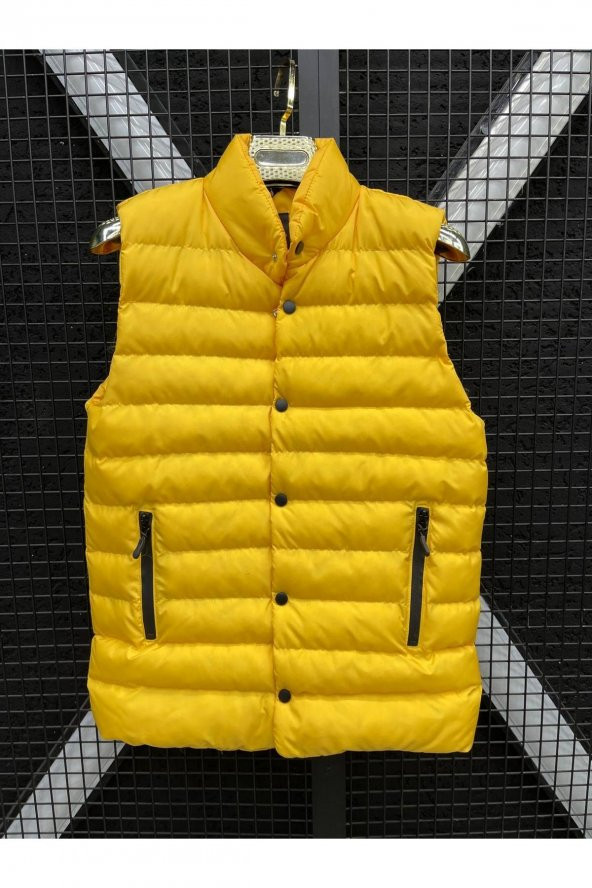 MODAY SOFT CASUAL LACİVERT SPOR DOLUM ŞİŞME YELEK YATAY DİKİŞ PATLI - 7