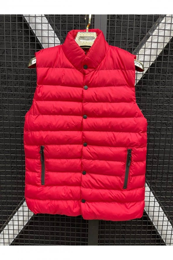 MODAY SOFT CASUAL LACİVERT SPOR DOLUM ŞİŞME YELEK YATAY DİKİŞ PATLI - 8