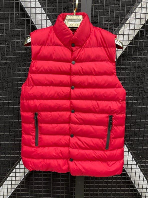 MODAY SOFT CASUAL LACİVERT SPOR DOLUM ŞİŞME YELEK YATAY DİKİŞ PATLI - 9