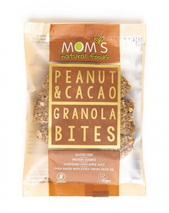 Moms Peanut & Cacao Granola Bites (Vegan - Gluten İçermez) 38 g ℮