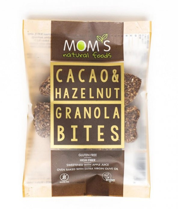 Moms Cacao & Hazelnut Granola Bites (Vegan - Gluten İçermez) 40 g ℮