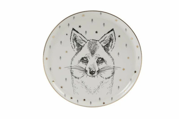 Porland Forest Serisi 20cm Düz Tabak Fox