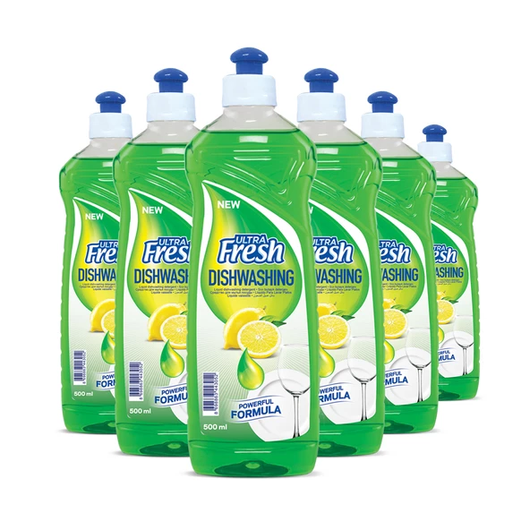 Ultra Fresh Elde Yıkama Sıvı Bulaşık Deterjanı 500 ml 6 Adet