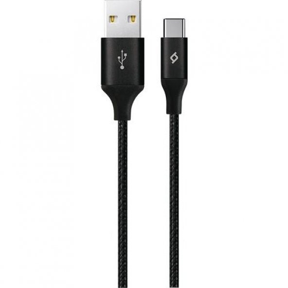 Ttec  2DK23S AlumiCable XL USB-A - USB-C Şarj Kablosu 2 metre Siyah