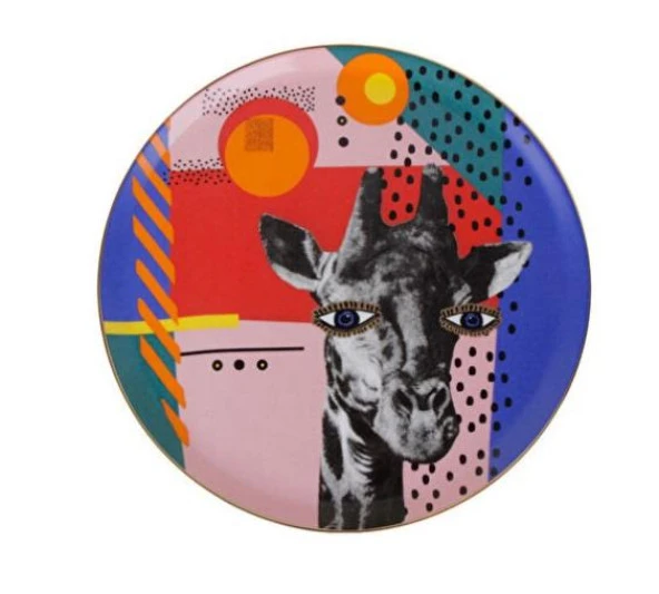 Porland Wild Life Serisi 28cm Düz Tabak Giraffe