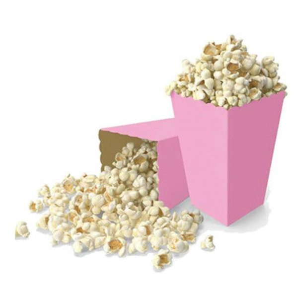 Pembe Renk Mısır (Popcorn) Kutusu (8 Adet)