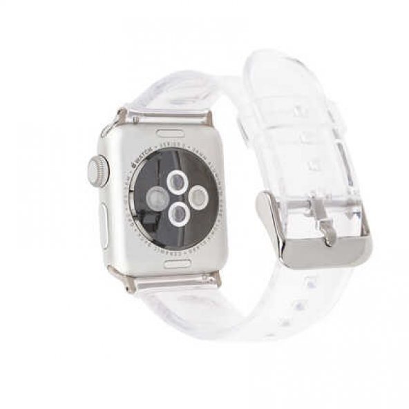 ​​​Apple Watch 7 41mm KRD-13 Şeffaf Silikon Kordon - 5
