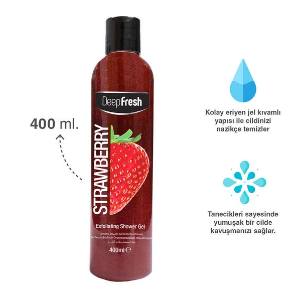 Deep Fresh Arındırıcı Duş Jeli Çilek 400 ml - 6
