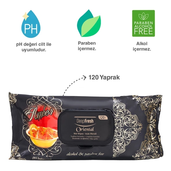 Deep Fresh Oriental Islak Mendil Amber 120 Yaprak - 2