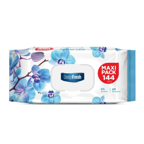 Deep Fresh Maxi Pack Islak Mendil Orkide 144 Yaprak - Resim 5