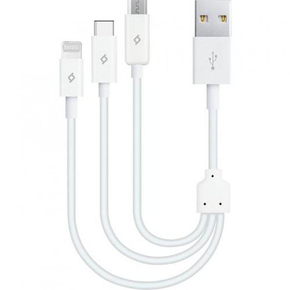 Ttec  2DK13 MiniCable Trio 30cm Şarj Kablosu USB-A - USB-C / Lightning / Micro USB