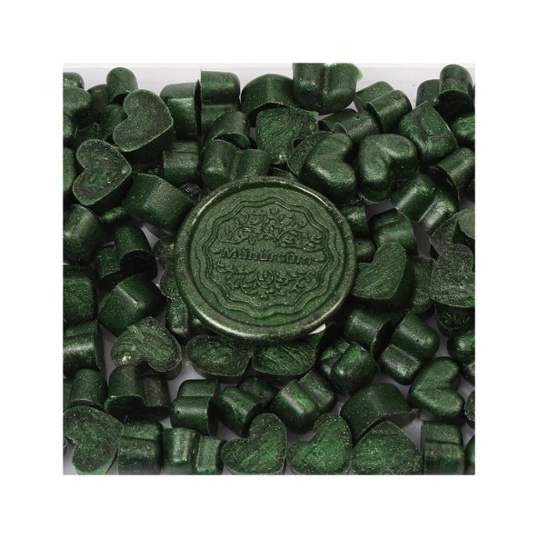 Mühür Mumu Eritme Kalp Boncuk Paket Model No: 629 ZÜMRÜT YEŞİL - Resim 2