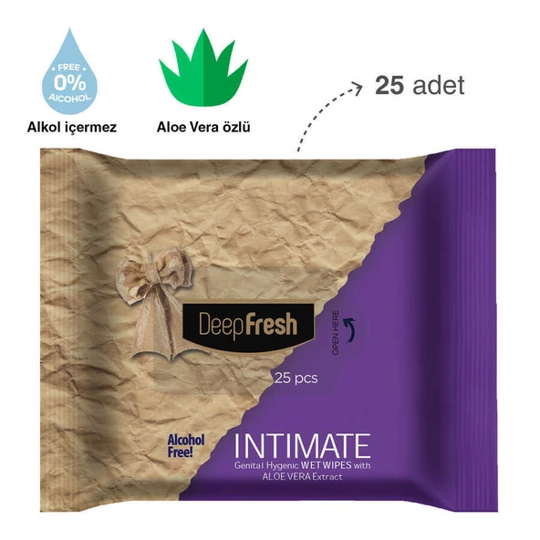 Deep Fresh Intimate Geniteal Bölge Temizleme Mendili Aloevera 25 Yaprak - 6