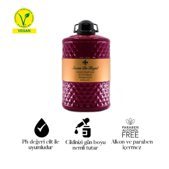 Savon De Royal Luxury Vegan Sıvı Sabun Baroque Pearl 2,5 lt - 6