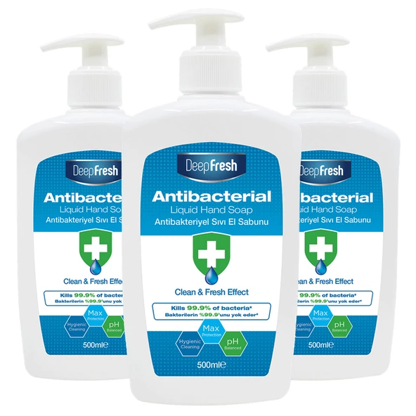 Deep Fresh Antibakteriyel Sıvı Sabun 3 x 500 ml