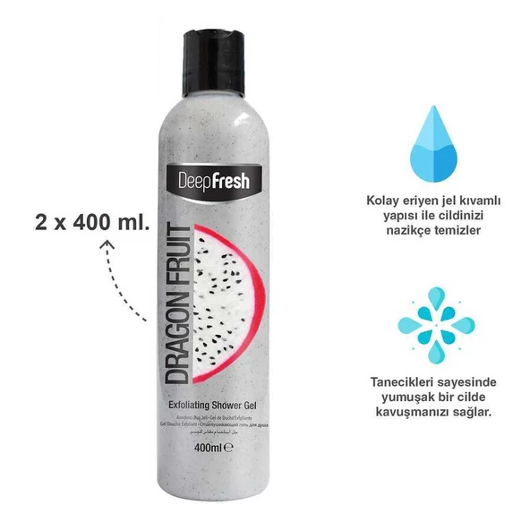 Deep Fresh Arındırıcı Duş Jeli Ejder Meyvesi 2 x 400 ml - Resim 6