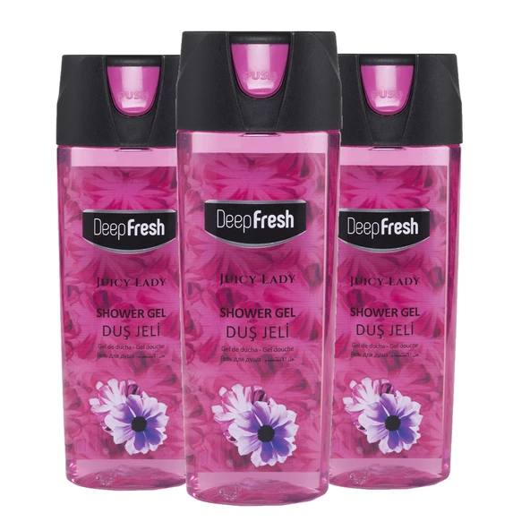 Deep Fresh Pratik Kapaklı Kadın Duş Jeli Juicy Lady 3 x 500 ml