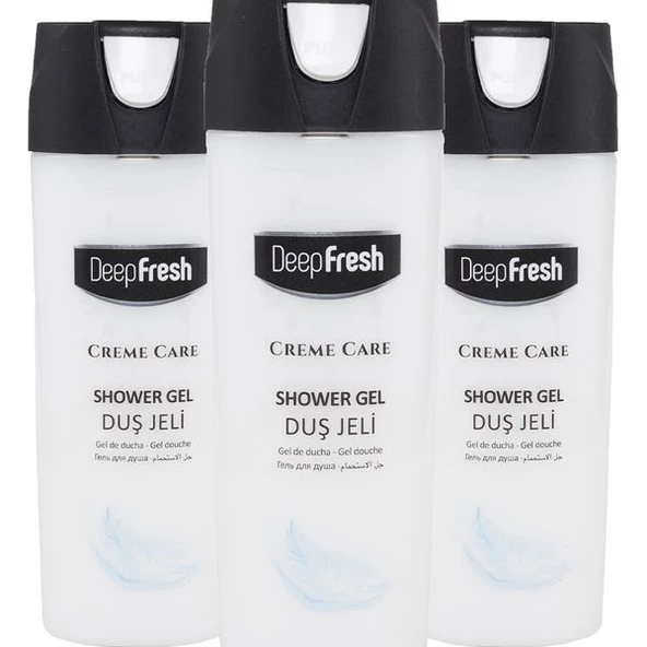 Deep Fresh Pratik Kapaklı Duş Jeli Cream Care 3 x 500 ml