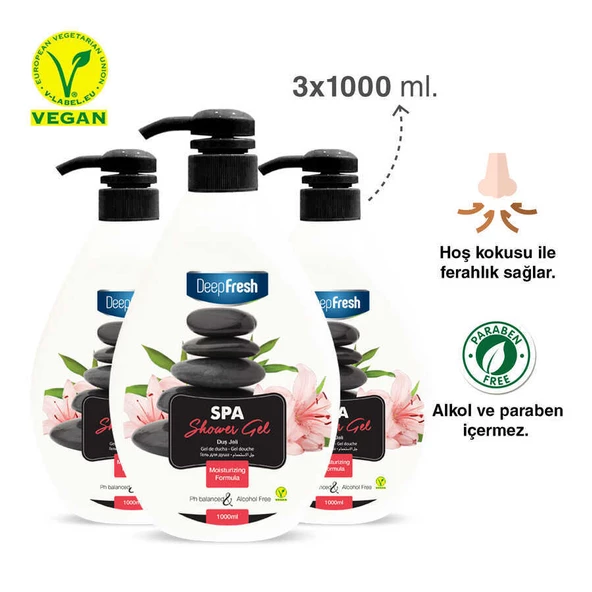 Deep Fresh Spa Duş Jeli 3 x 1 lt - 6