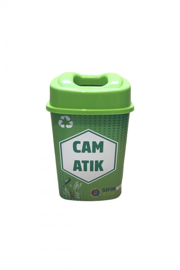 ECRİN Sıfır Atık Geri Dönüşüm Cam Atık Kutusu 60 Lt