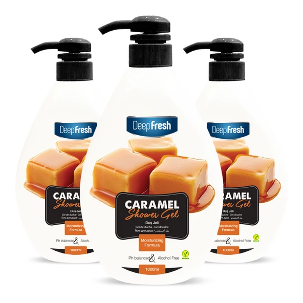Deep Fresh Karamel Duş Jeli 3 x 1 lt