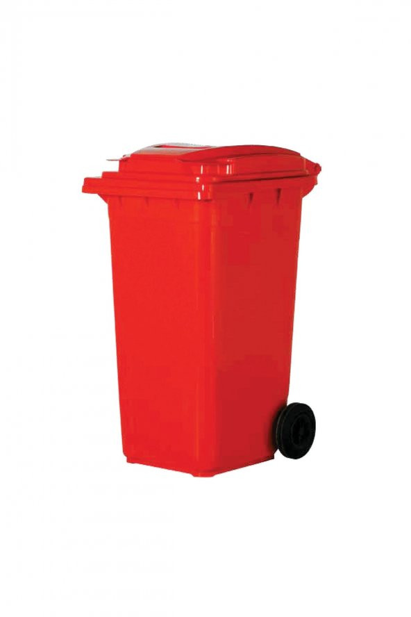 Ceymop Çöp Konteyner 120 Lt Tekerlekli Kırmızı