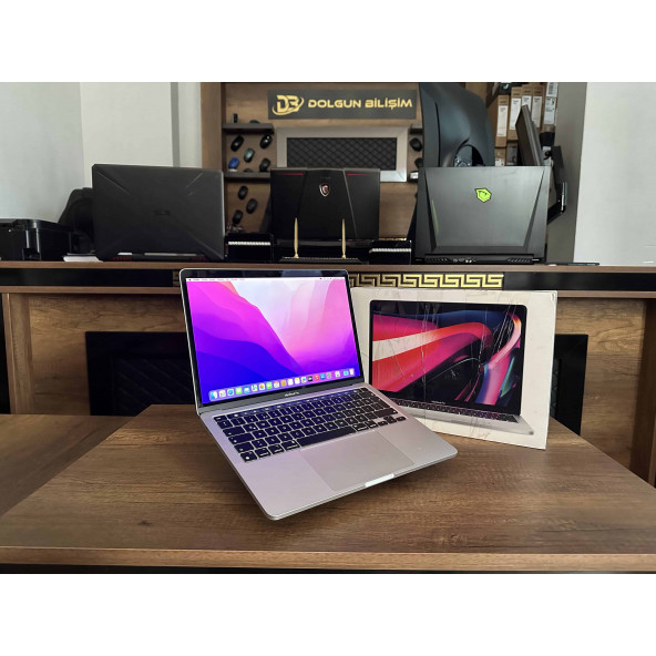 Apple MacBook Pro İKİNCİ EL EKRANI KIRIK M1 Çip 8GB 256GB SSD macOS 13" QHD Gümüş MYDA2TU/A