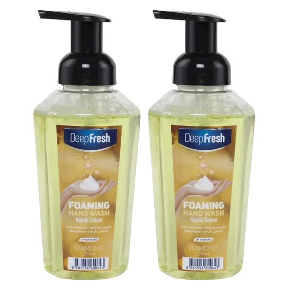 Deep Fresh Diamond Köpük Sabun Citrine 400 ml x 2 Adet