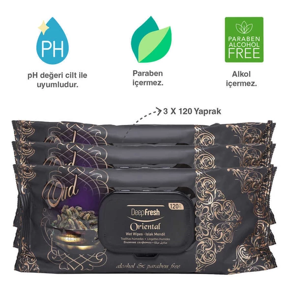 Deep Fresh Oriental Islak Mendil Oud 3 x 120 Yaprak - 8