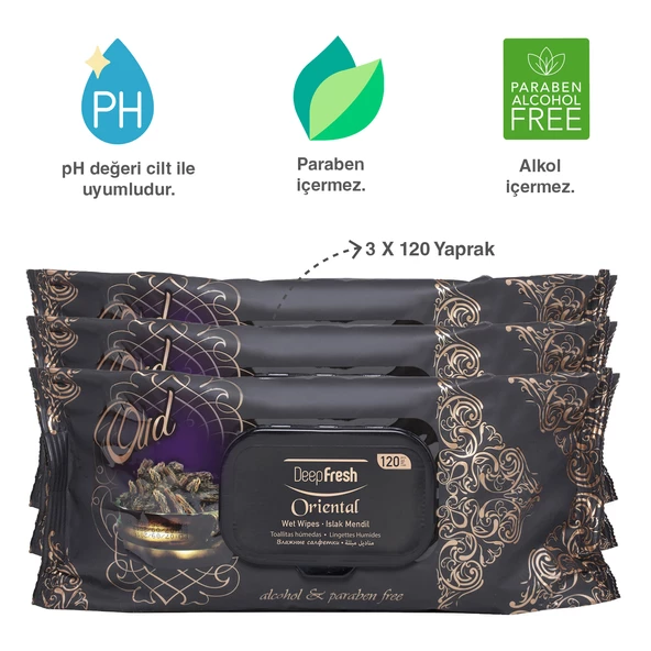 Deep Fresh Oriental Islak Mendil Oud 3 x 120 Yaprak - 3