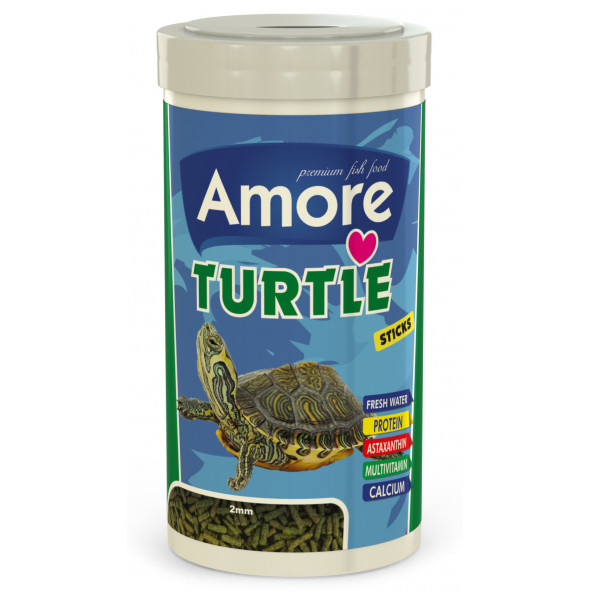 Amore Turtle Sticks 4x250ml  BlueFeel 4x250ml  Lotus 4x250ml Kutu Kaplumbağa Yemi - 3